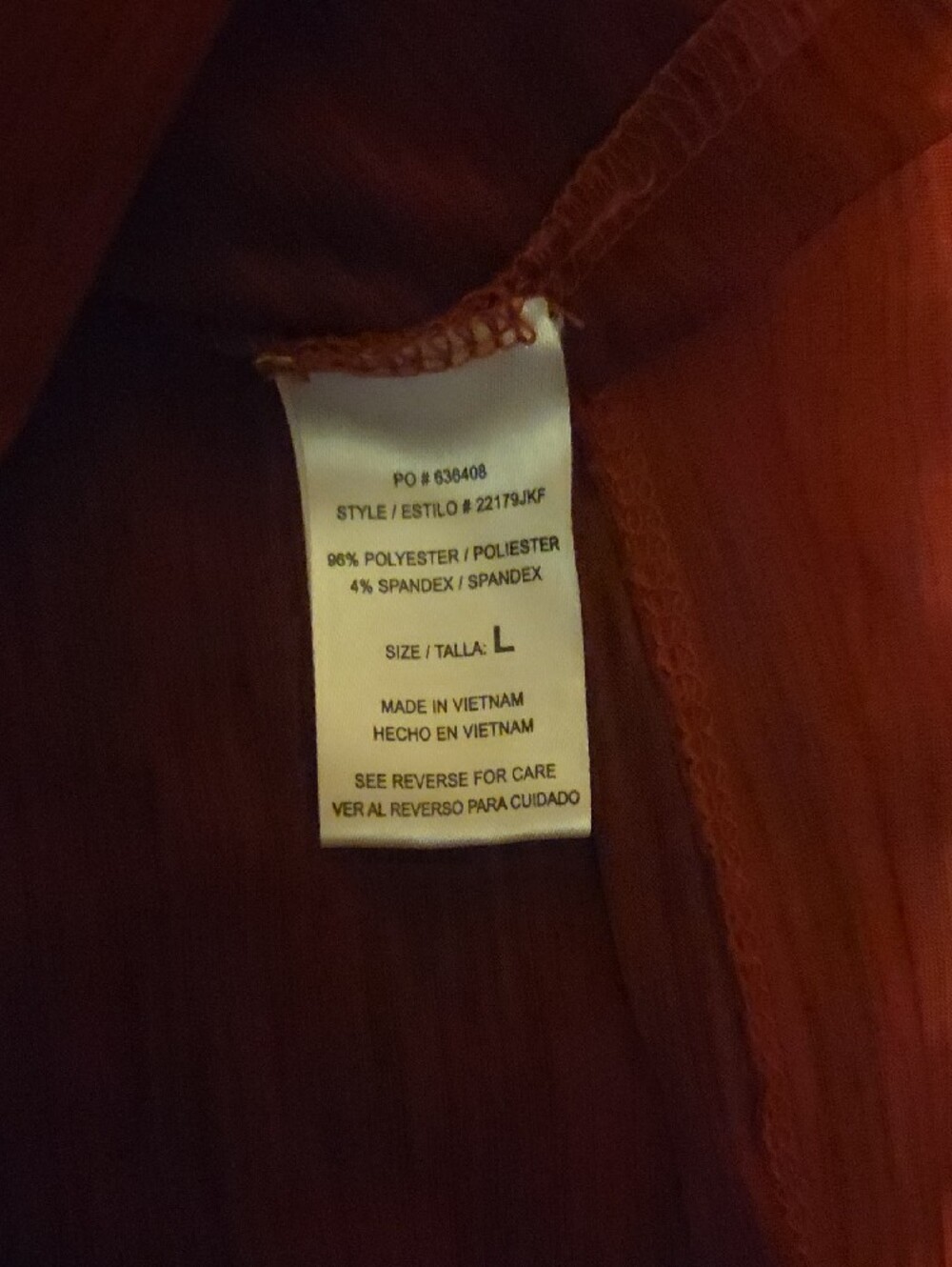 HeartSoul Rust Red Ruffled V-Neck Blouse - Picture 5 of 5